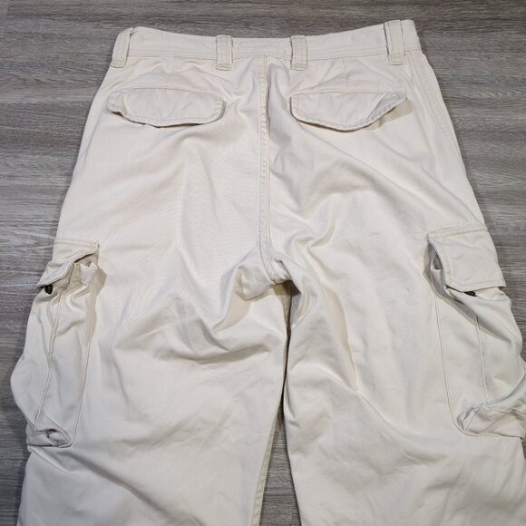 Polo Jeans Co Ralph Lauren Men's 32x32 White Cargo Pants 67th Reg Military Y2K - Picture 7 of 15